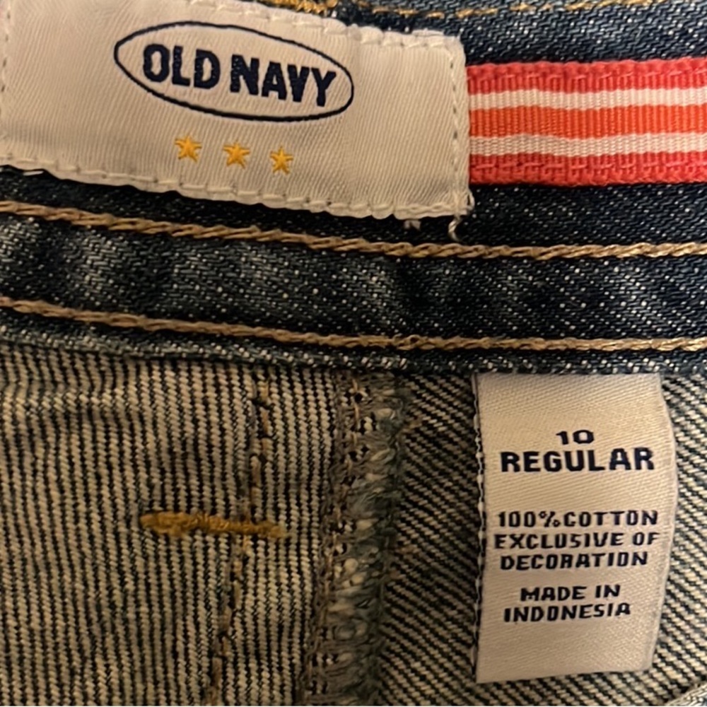 Women’s OLD NAVY, 100% Cotton Wide Leg Jeans, Denim, Size 10 - Picture 5 of 5
